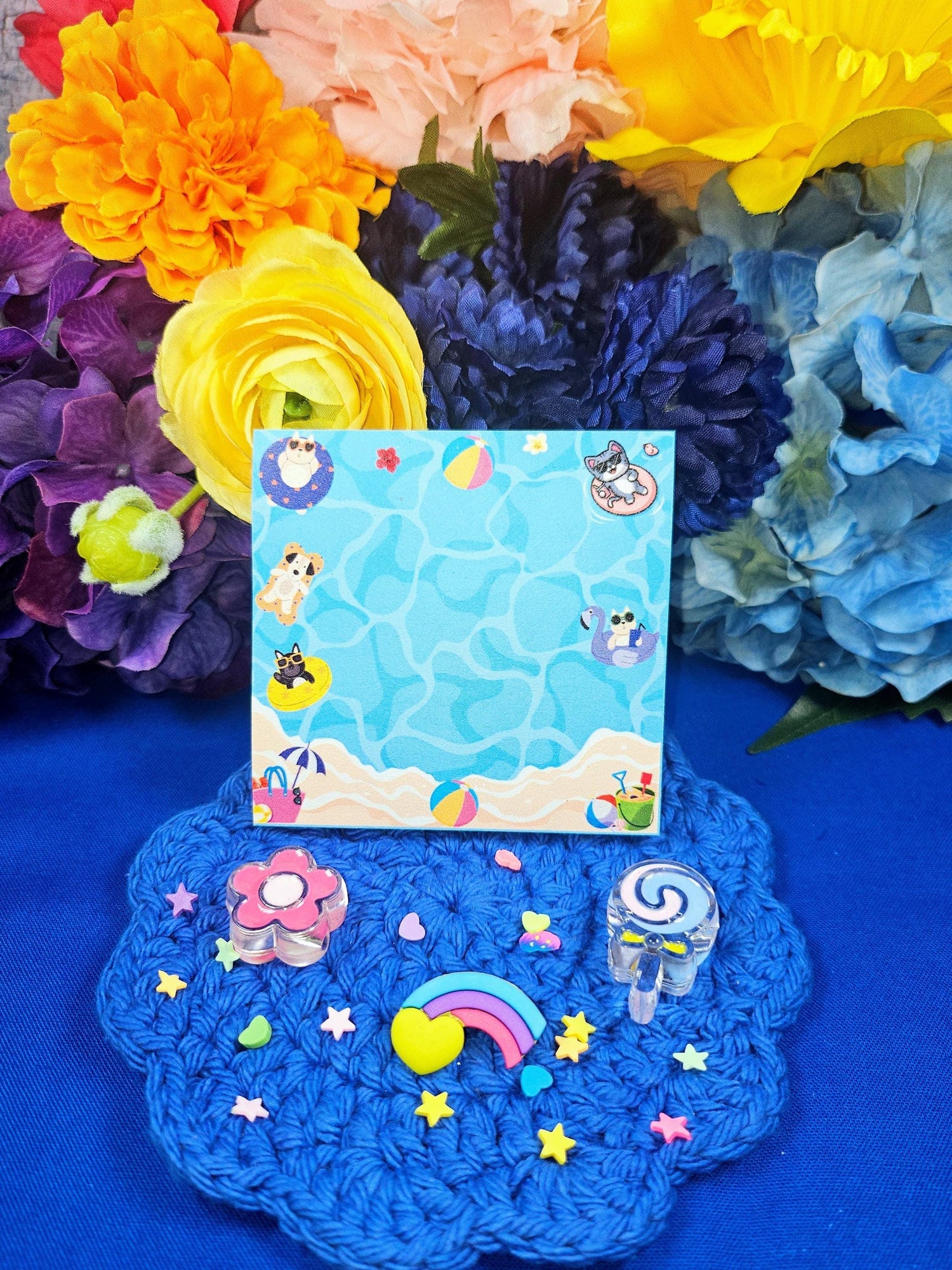 Summer Time Splash Sticky Notes 3&amp;quot; x 3&amp;quot; Autumnmist Boutique