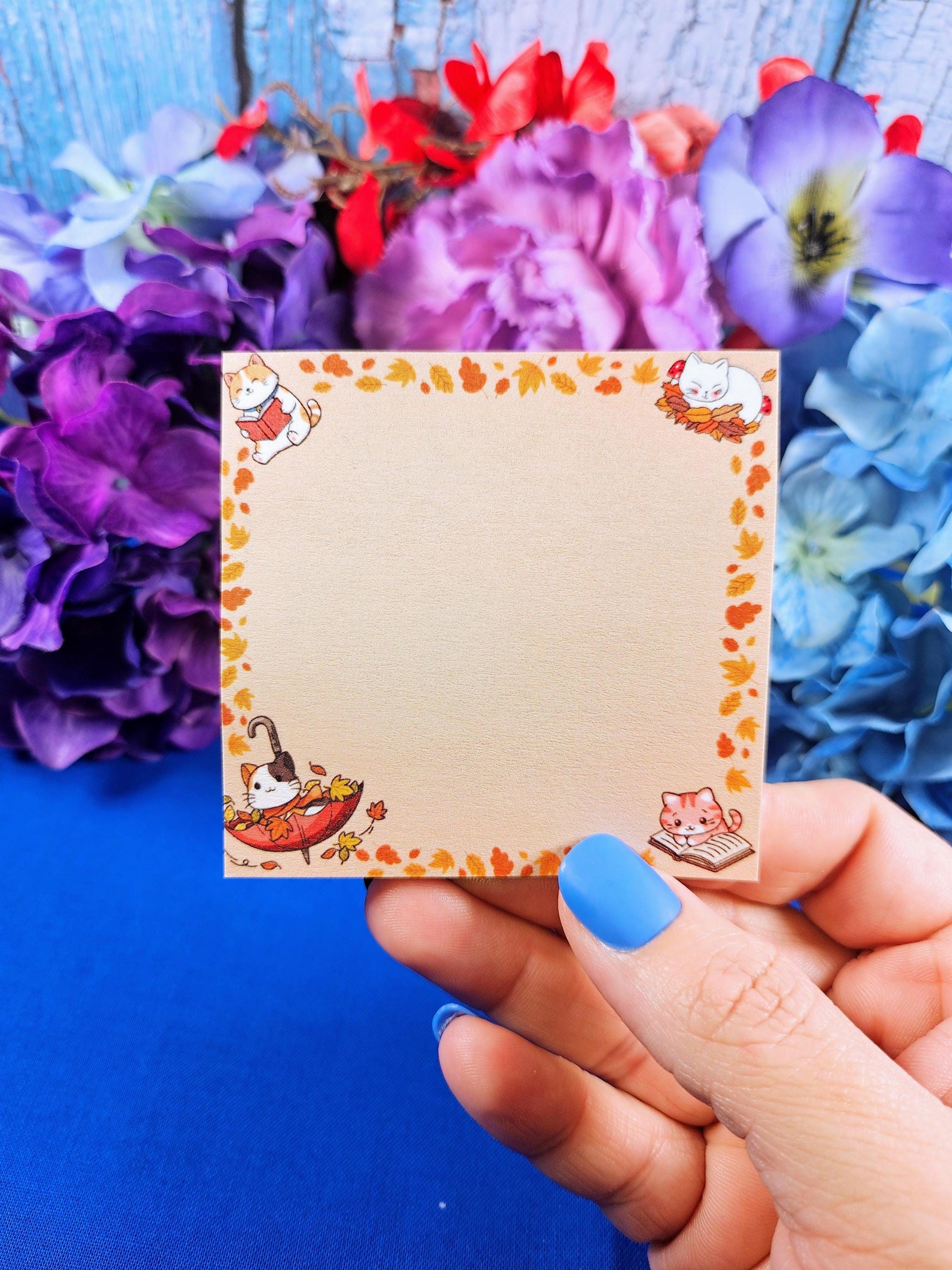 Paws &amp; Pages Sticky Notes 3&amp;quot; x 3&amp;quot; - Autumnmist Boutique
